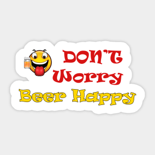 Smiley Face Beer Happy Sticker